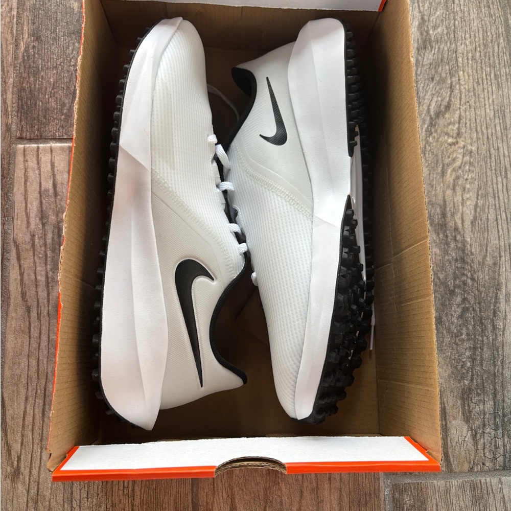 Size 12- Nike Men’s Infinity G NN Golf Shoes - White/Pure Platinum/Black No Lid - Picture 7 of 8